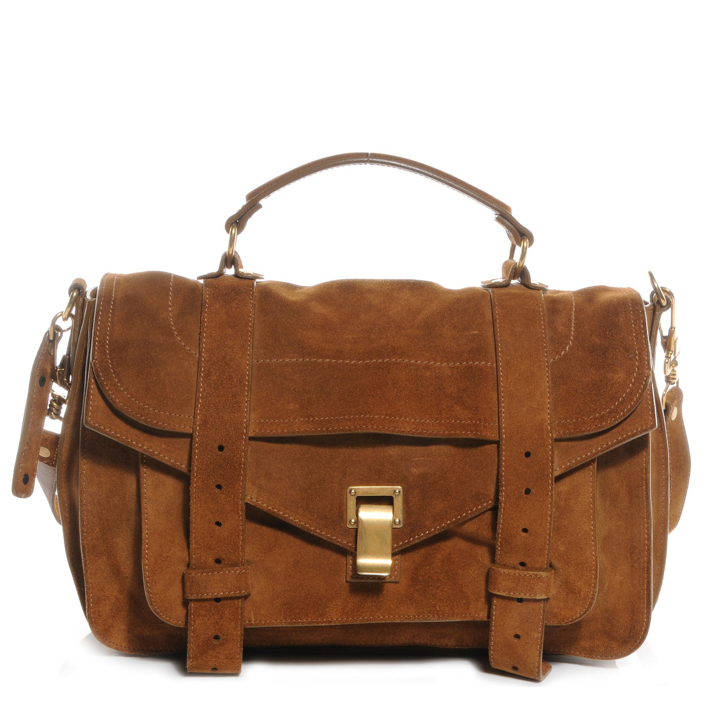 Suede PS1 Medium Satchel Tobacco