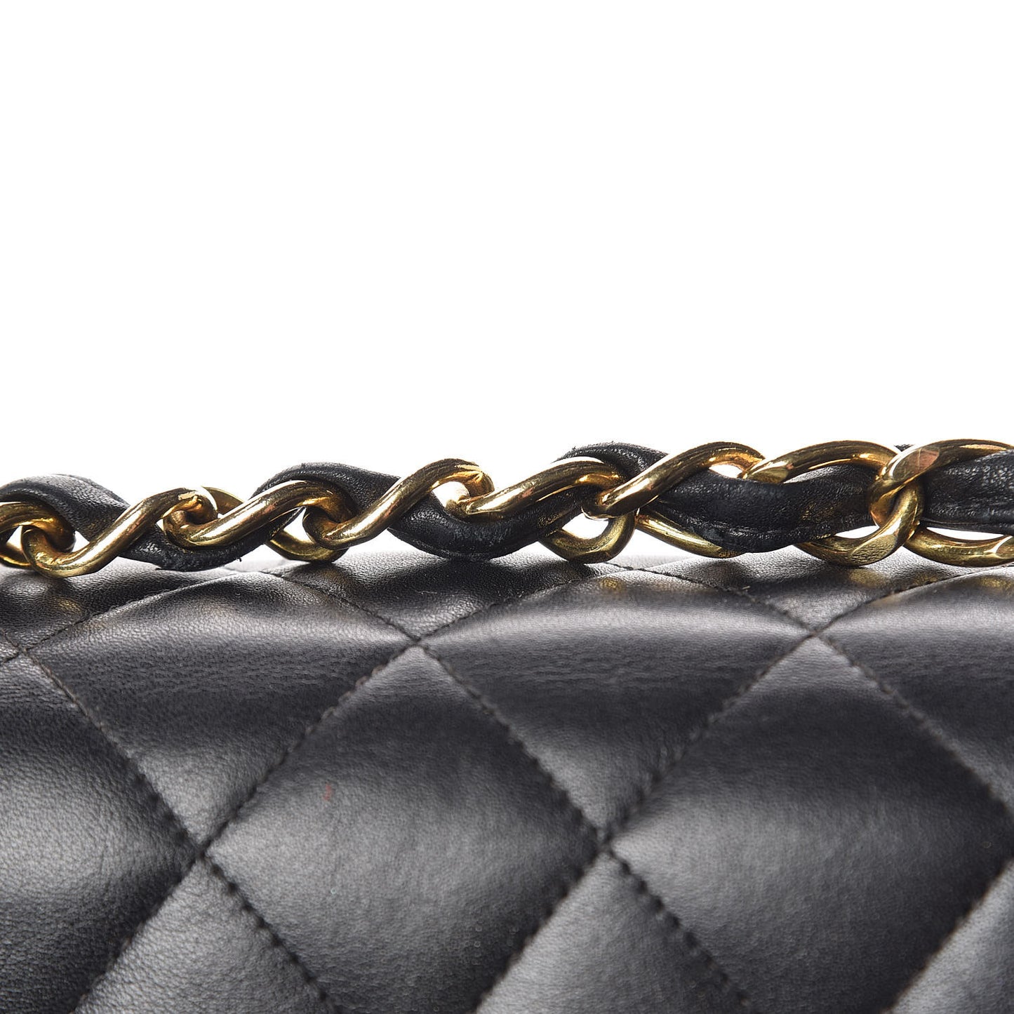 Lambskin Quilted XL Jumbo Single Flap Black
