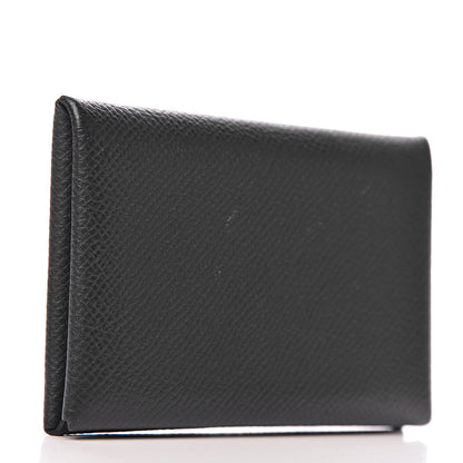 Hermes Epsom Calvi Card Case Graphite 3 of 9