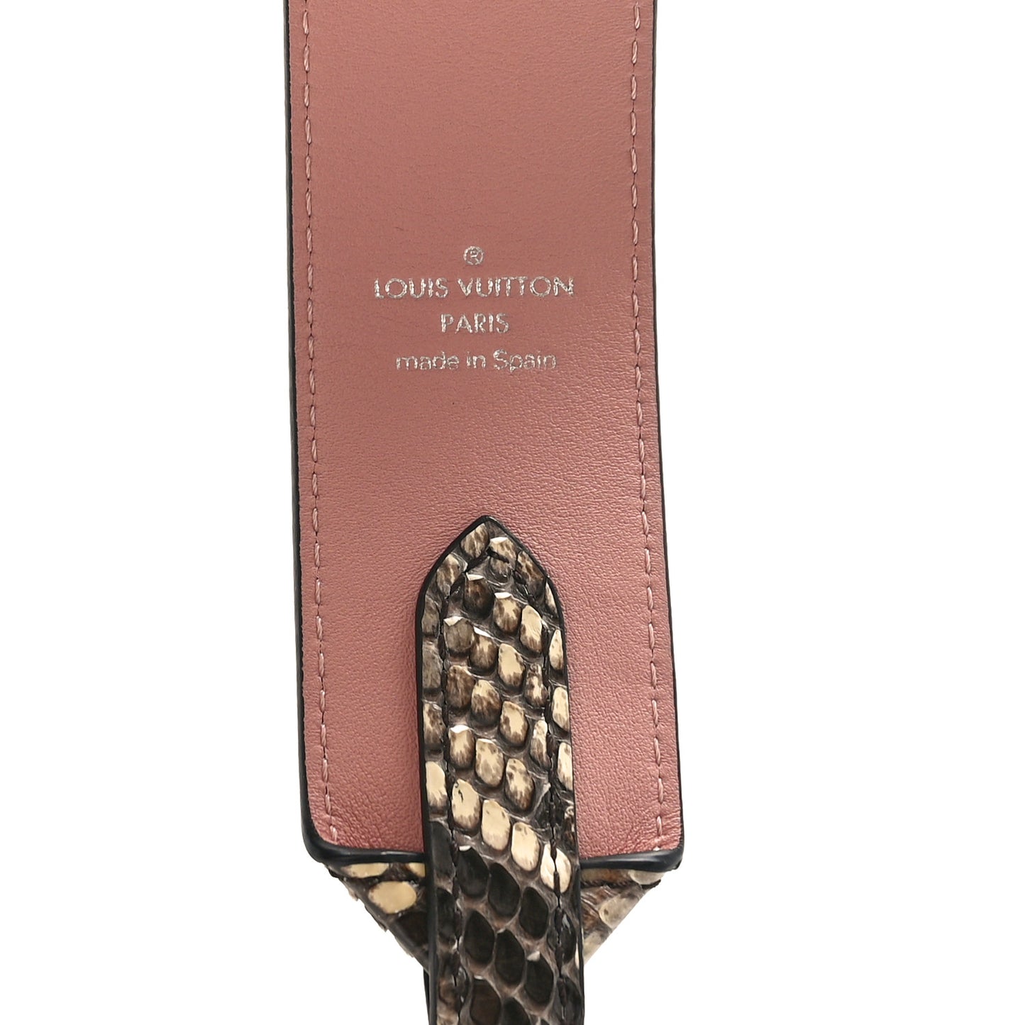 Snakeskin Bandouliere Shoulder Strap Natural