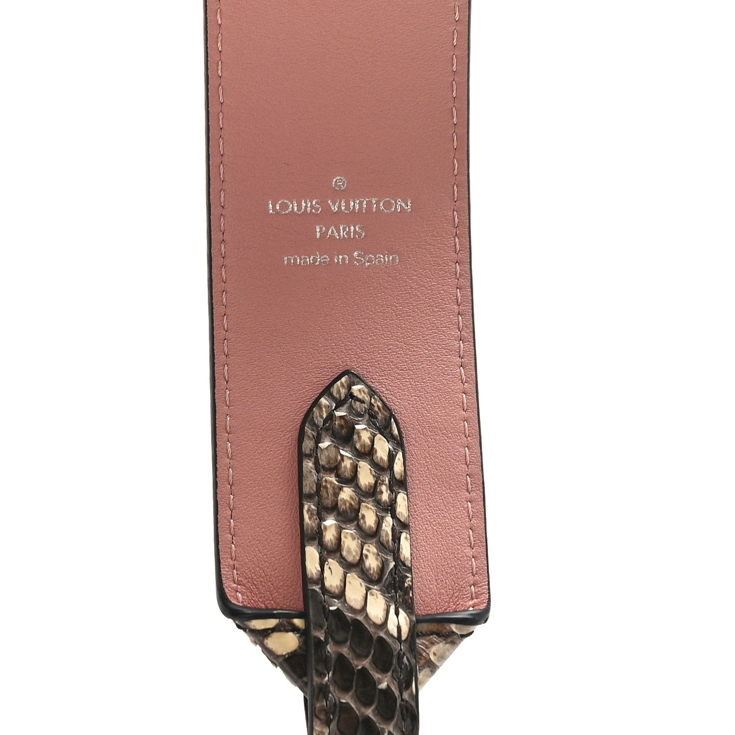 Louis Vuitton Snakeskin Bandouliere Shoulder Strap Natural 3 of 3