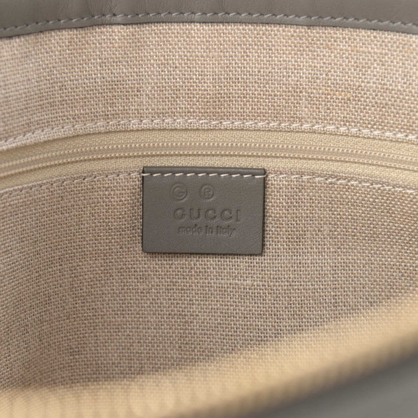Soft Microguccissima Small Zippered Satchel Loess