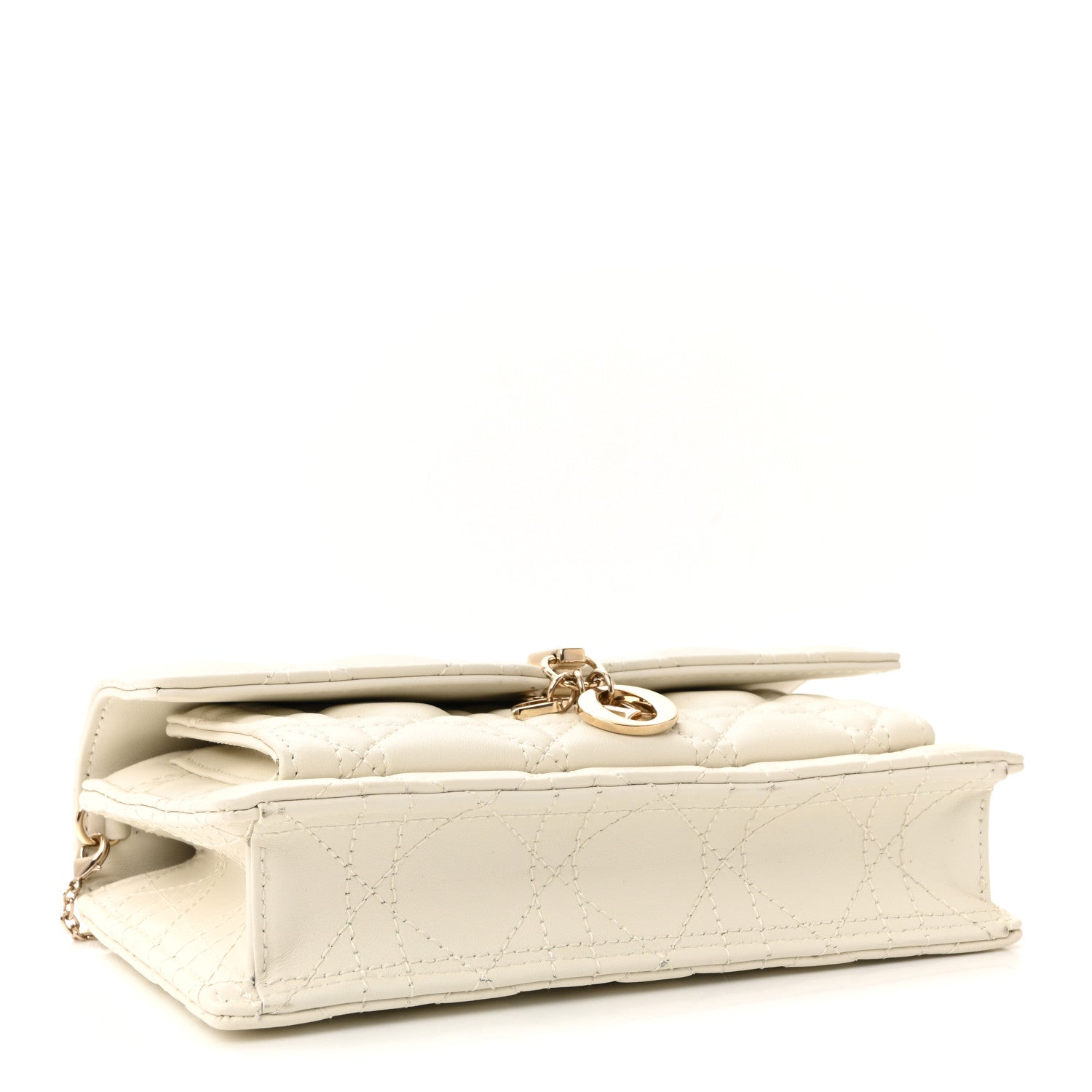 Christian Dior Lambskin Cannage Miss Dior Chain Pouch Latte 4 of 10