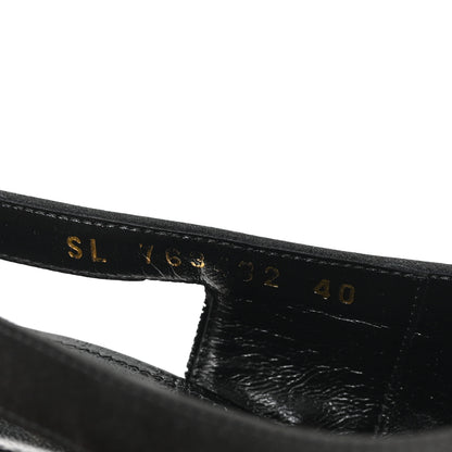 Saint Laurent Velluto Master Raso Regale Victoire 115 Slingback Pumps 40 Black 9 of 10