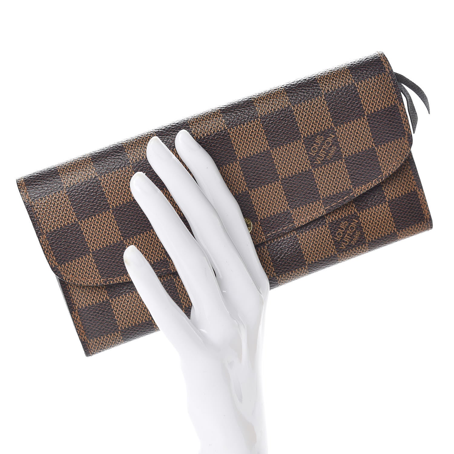 Louis Vuitton Damier Ebene Emilie Wallet 2 of 15
