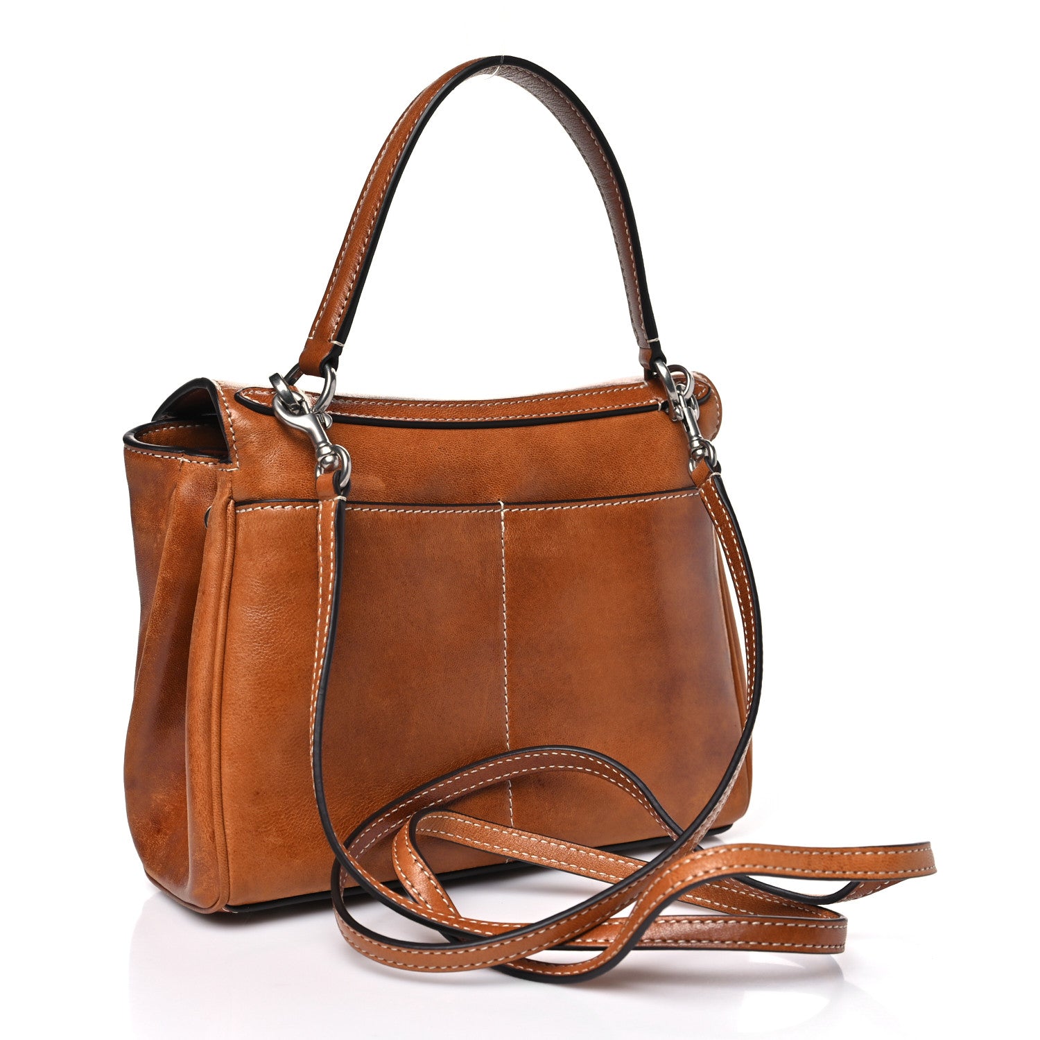 Balenciaga Vegetable Tanned Lambskin Mini Rodeo Top Handle Handbag Tan Cowboy 3 of 10