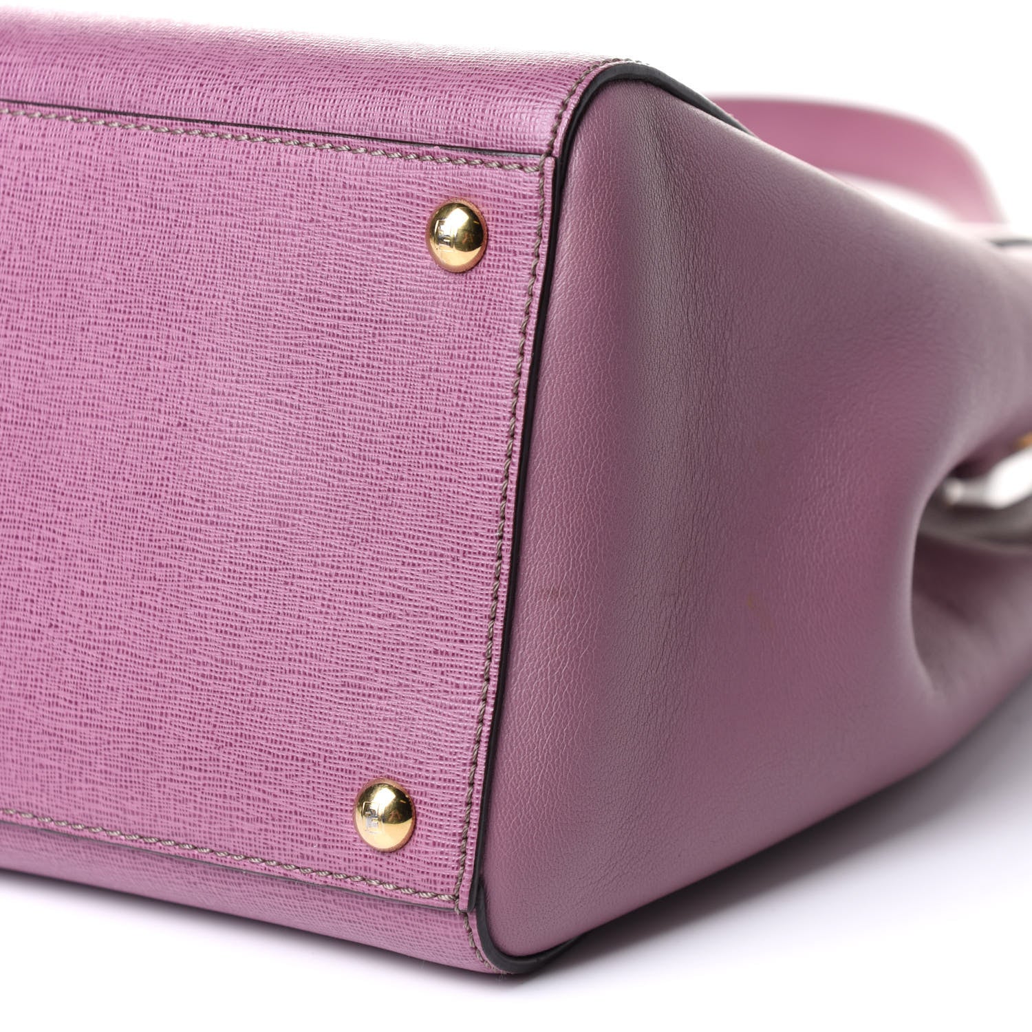 Fendi Vitello Elite Flamingo Regular 2Jours Tote Lilla Glicine 10 of 10