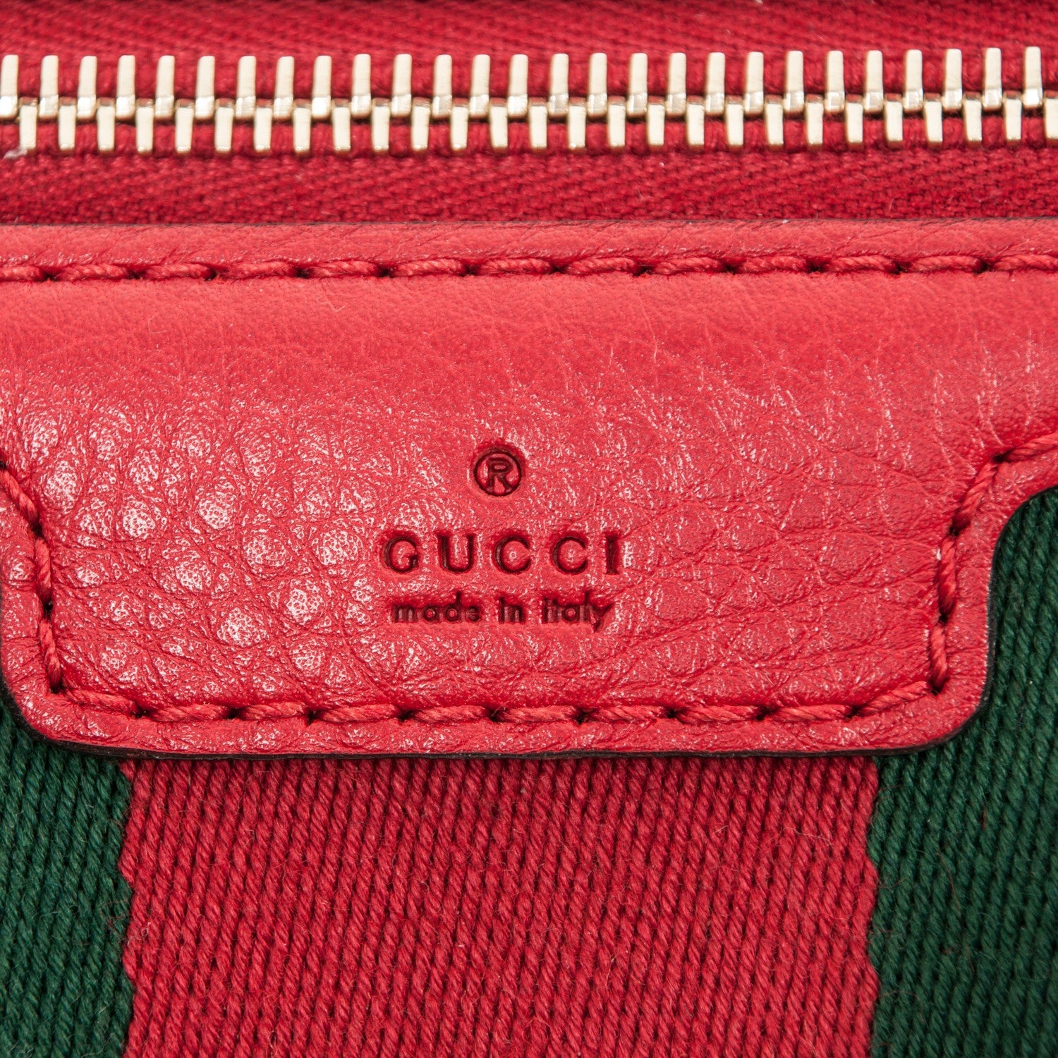 Gucci Monogram Vintage Web Medium Boston Hibiscus Red 6 of 8