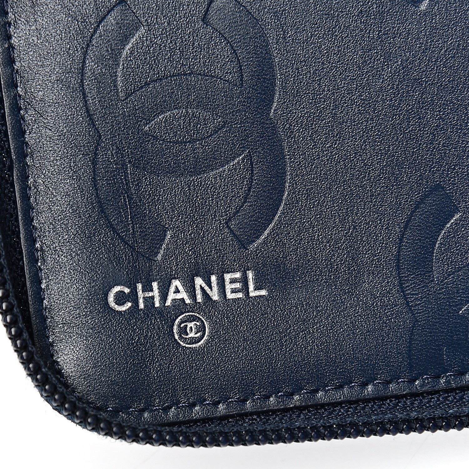 Chanel Calfskin Cambon Zip Around Organizer Wallet Navy 5 of 17