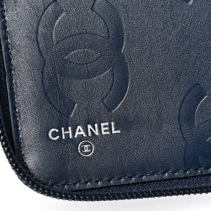 Chanel Calfskin Cambon Zip Around Organizer Wallet Navy 5 of 17