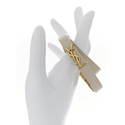 Saint Laurent Calfskin Opyum Double Wrap Bracelet Crema Soft 2 of 4