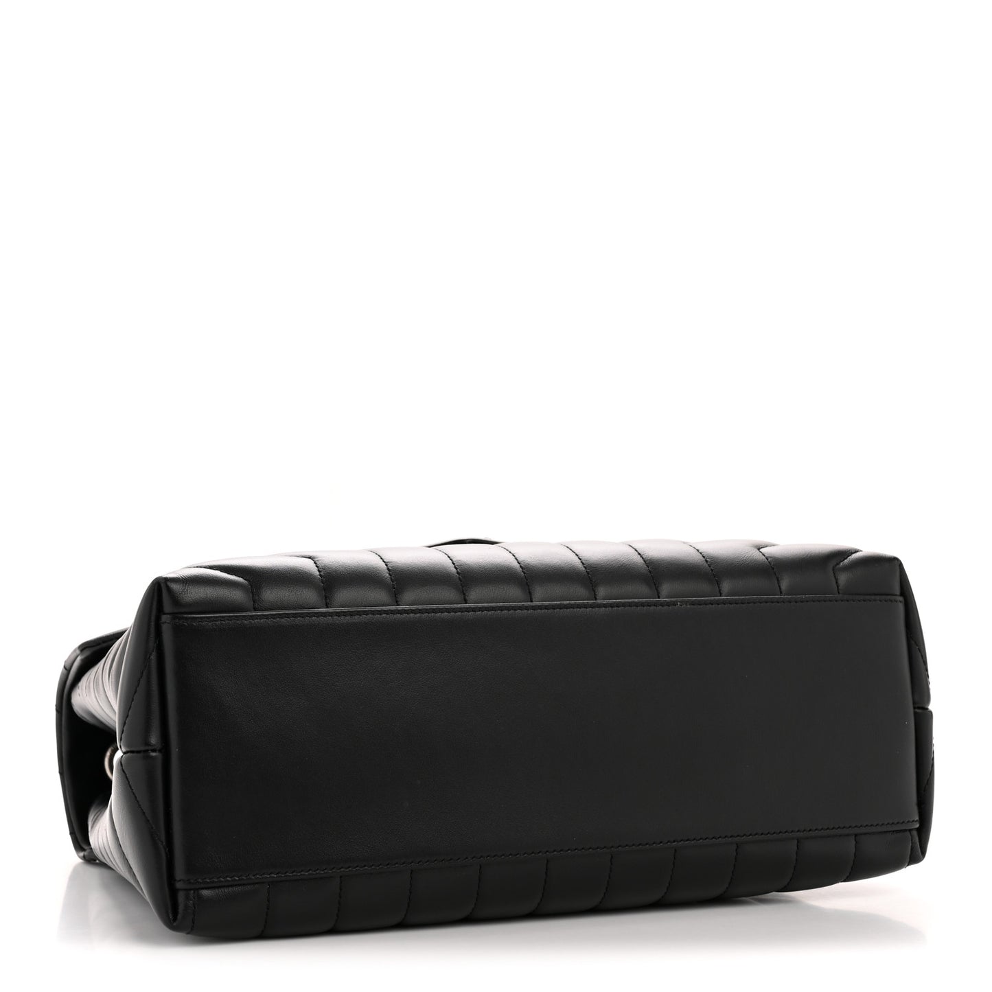 Calfskin Y Quilted Monogram Medium Loulou Chain Satchel Black