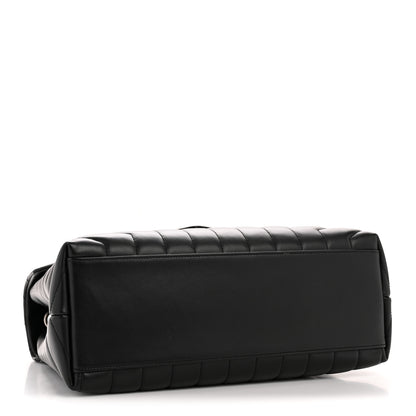 Saint Laurent Calfskin Y Quilted Monogram Medium Loulou Chain Satchel Black 4 of 13