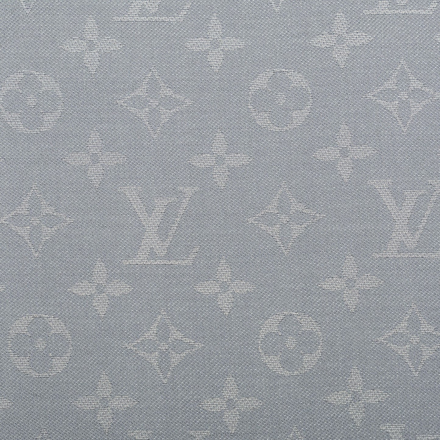 Silk Lurex Wool Monogram Shine Shawl Charcoal Grey