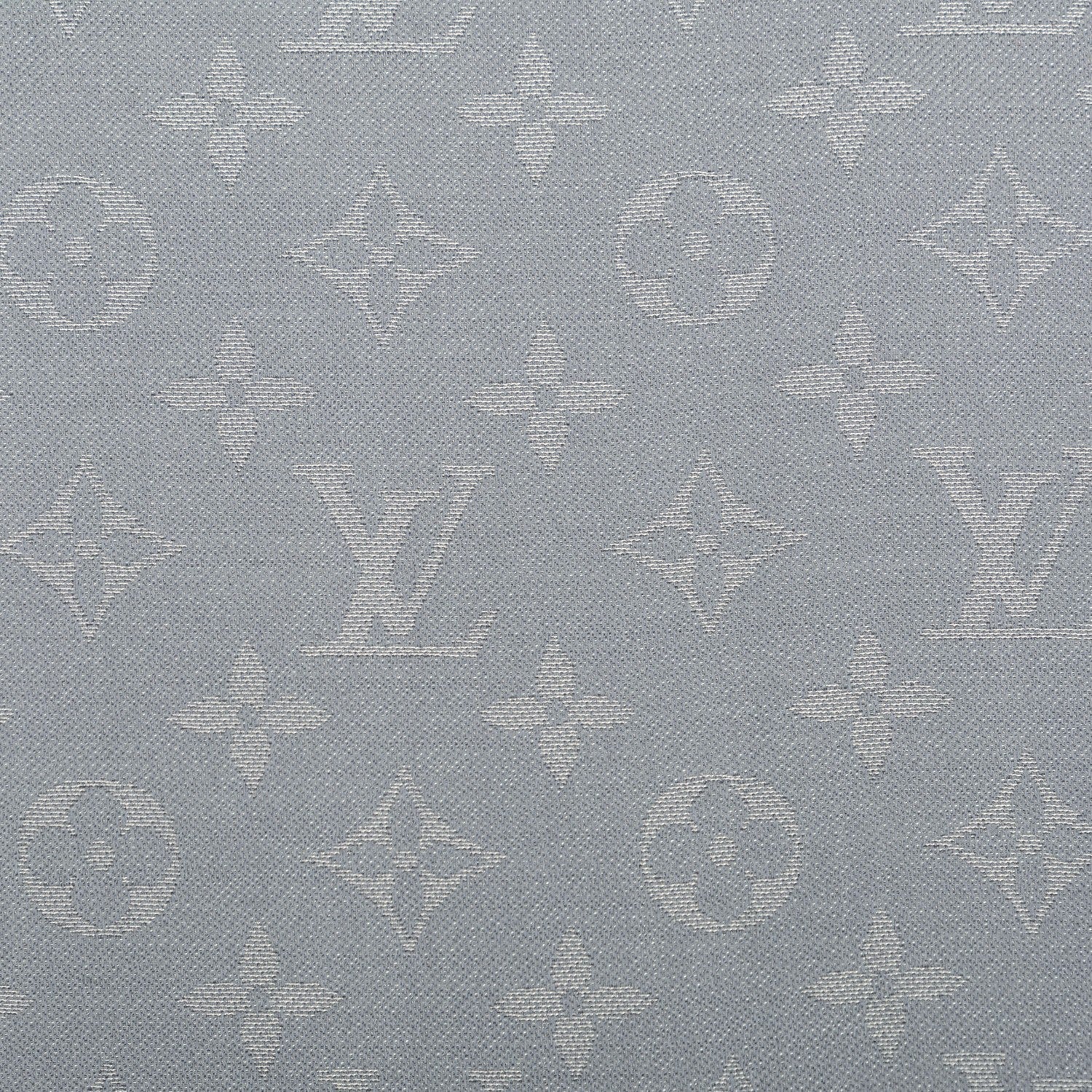 Louis Vuitton Silk Lurex Wool Monogram Shine Shawl Charcoal Grey 1 of 5