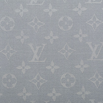 Louis Vuitton Silk Lurex Wool Monogram Shine Shawl Charcoal Grey 1 of 5
