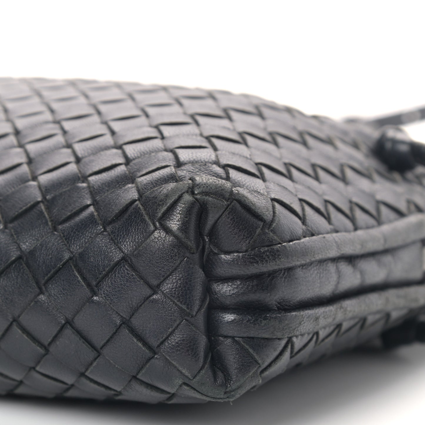 Nappa Intrecciato Nodini Crossbody Messenger Black