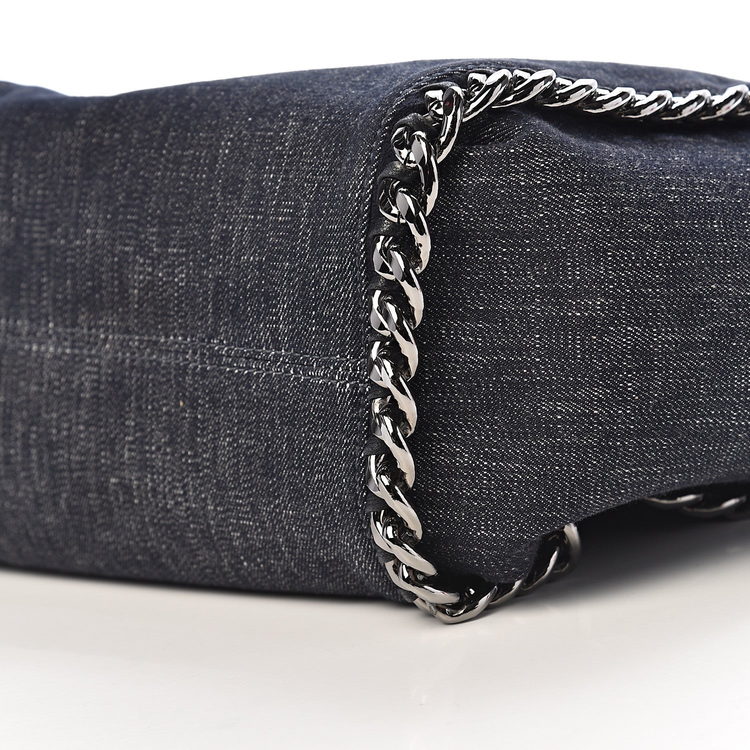 Stella McCartney Denim Chain Falabella Tote Blue 7 of 8