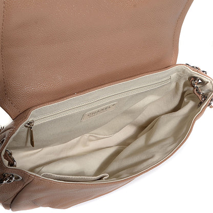 Chanel Caviar Half Moon Large Flap Dark Beige 5 of 8
