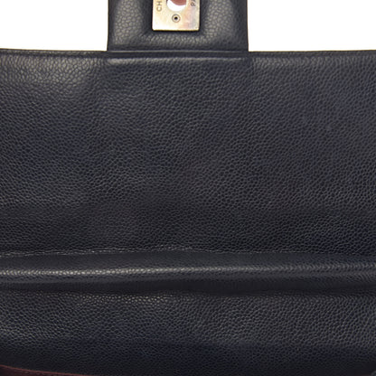 Chanel Caviar Quilted Large Retro Class Flap Dark Navy Blue 9 of 16