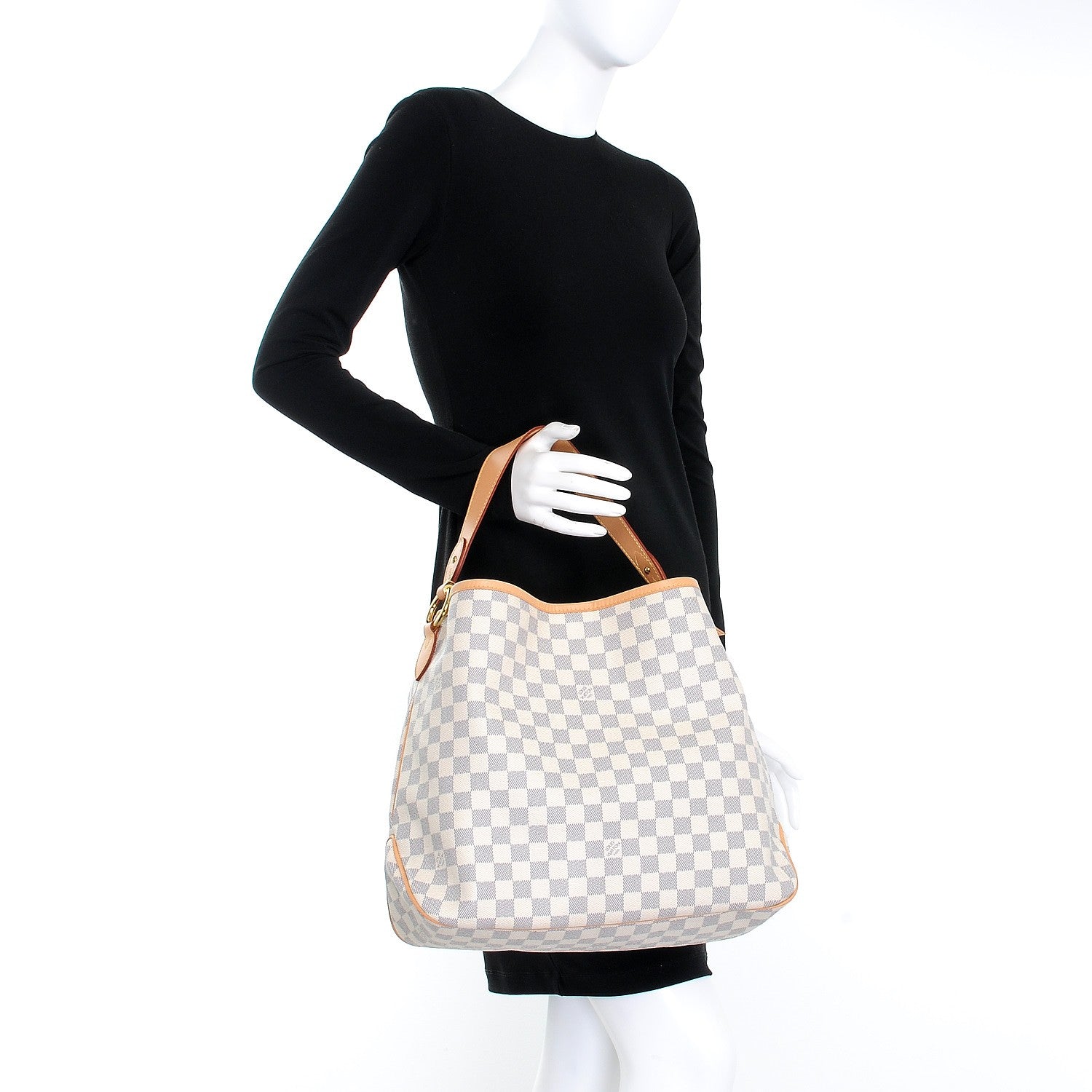 Louis Vuitton Damier Azur Delightful MM Pink 2 of 8