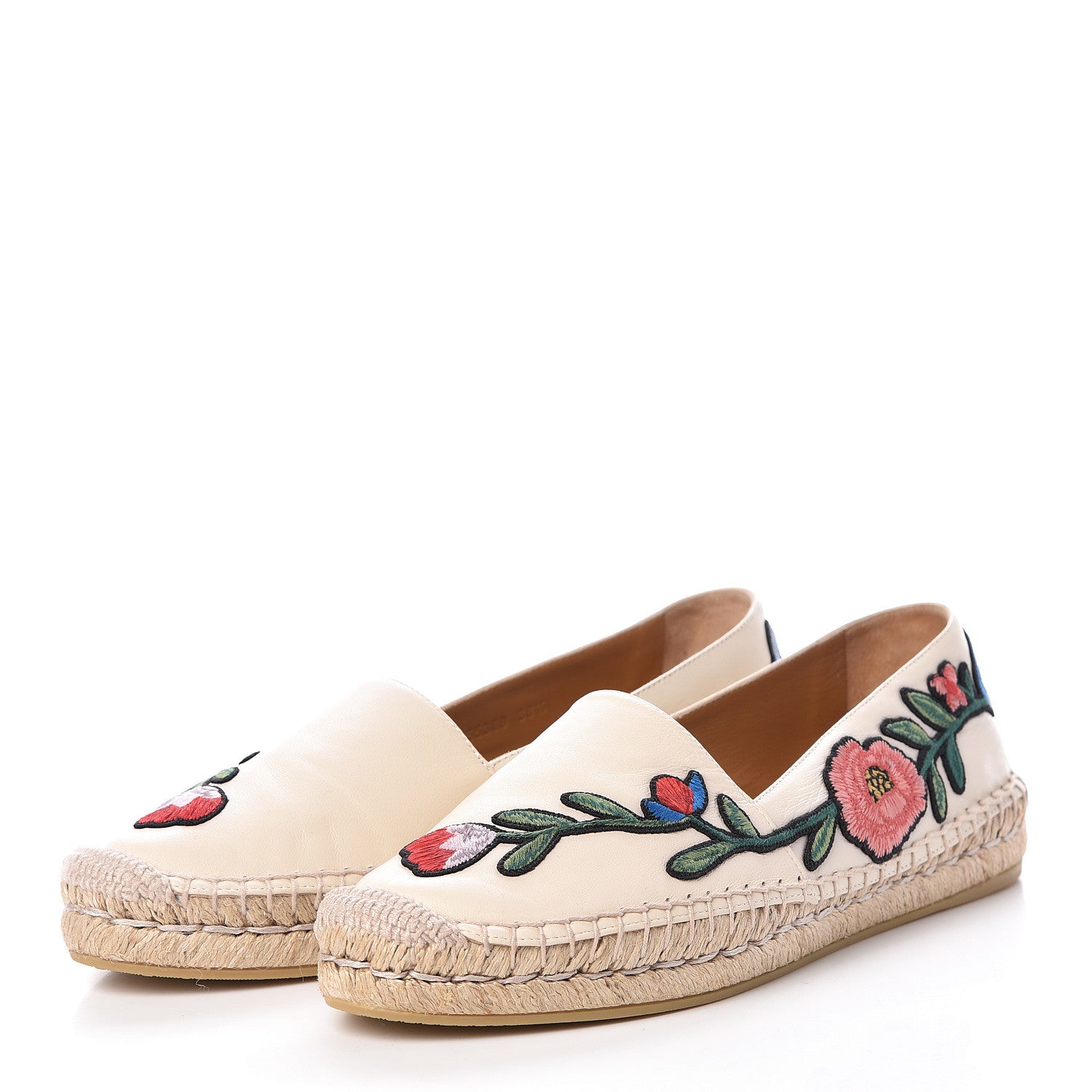 Gucci Nappa Ophelia Espadrilles 38.5 Mystic White 3 of 8