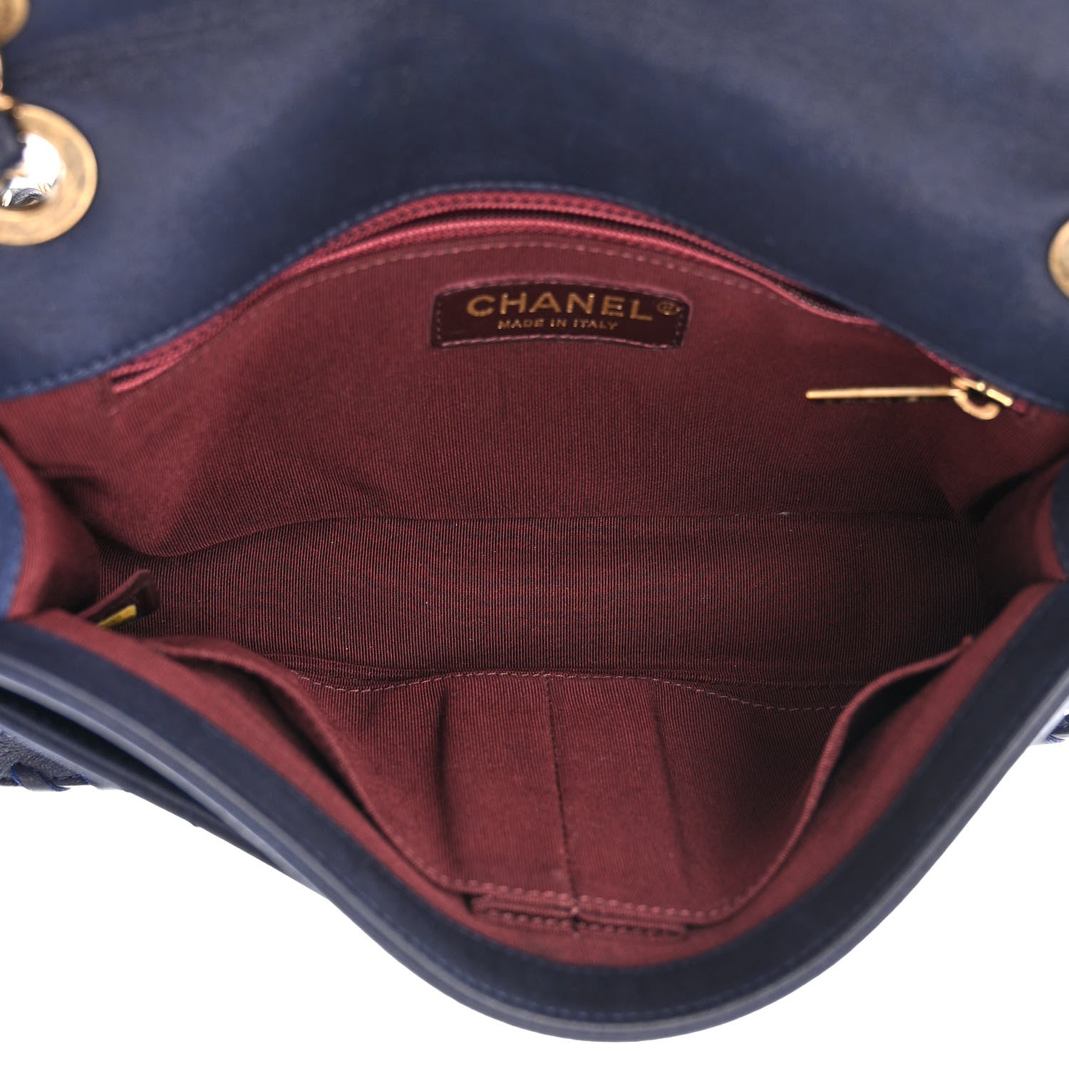 Chanel Iridescent Calfskin Small Happy Stitch Flap Navy 5 of 10