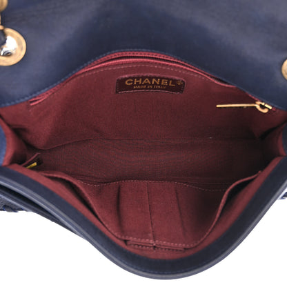 Chanel Iridescent Calfskin Small Happy Stitch Flap Navy 5 of 10