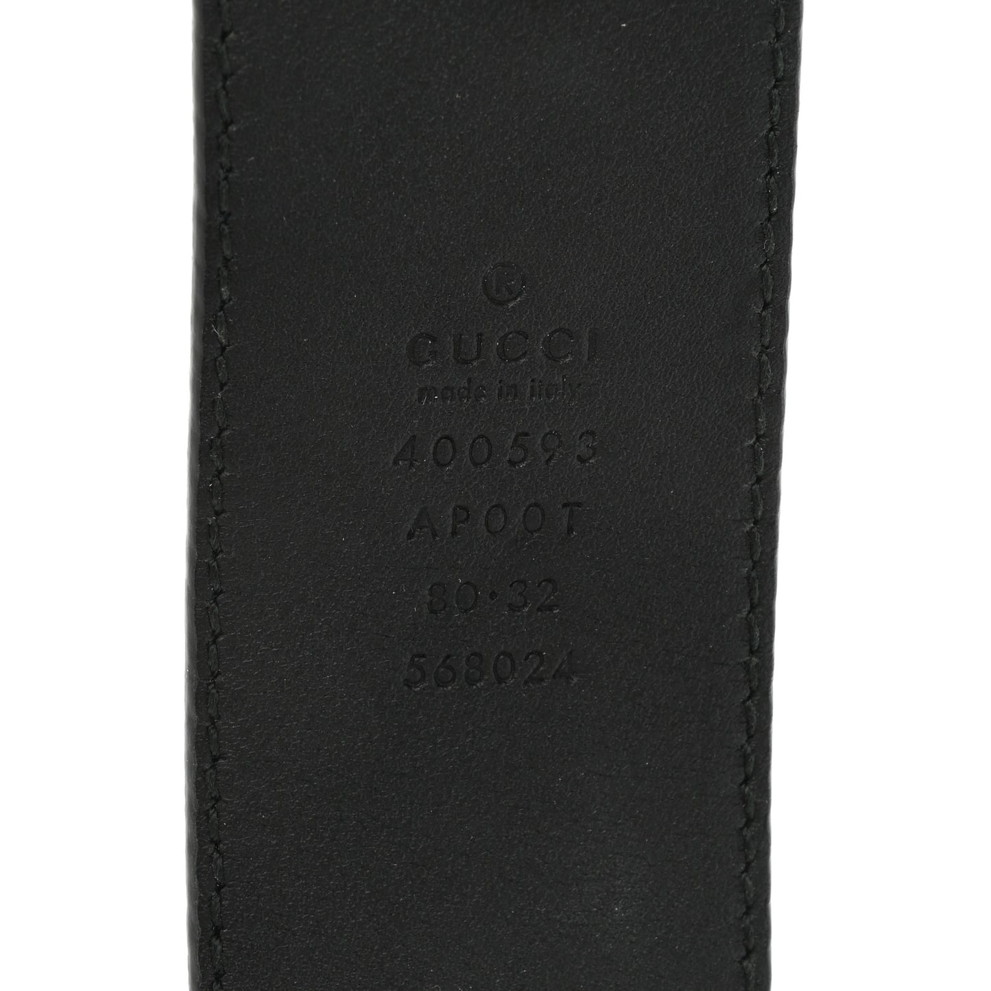 Calfskin Double G 40mm Belt 80 32 Black