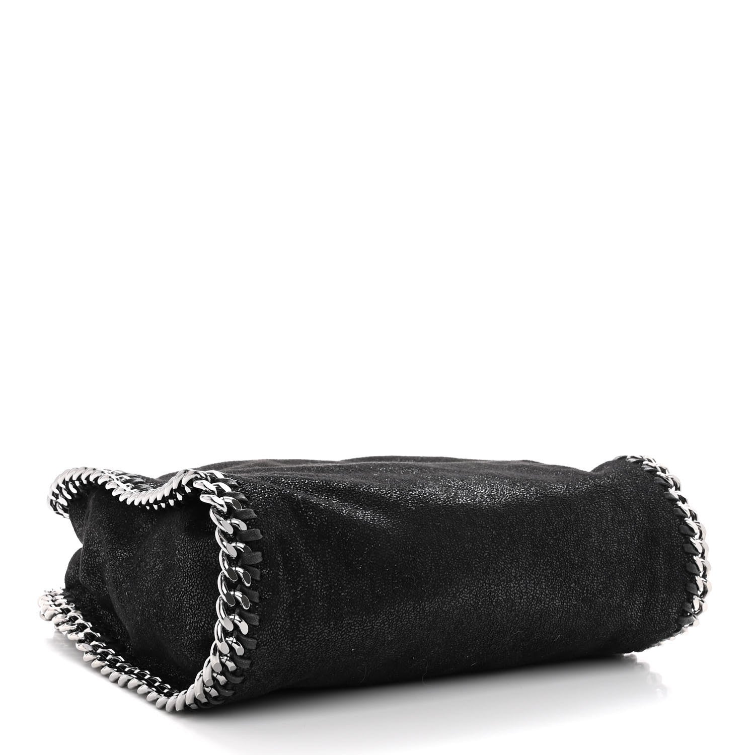 Stella McCartney Shaggy Deer Mini Falabella Fold Over Tote Black 4 of 9