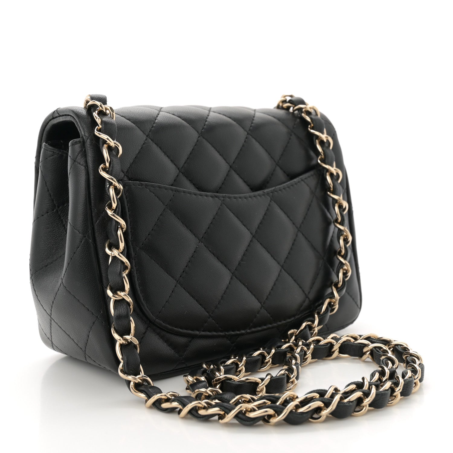 Chanel Lambskin Quilted Mini Square Flap Black 3 of 12
