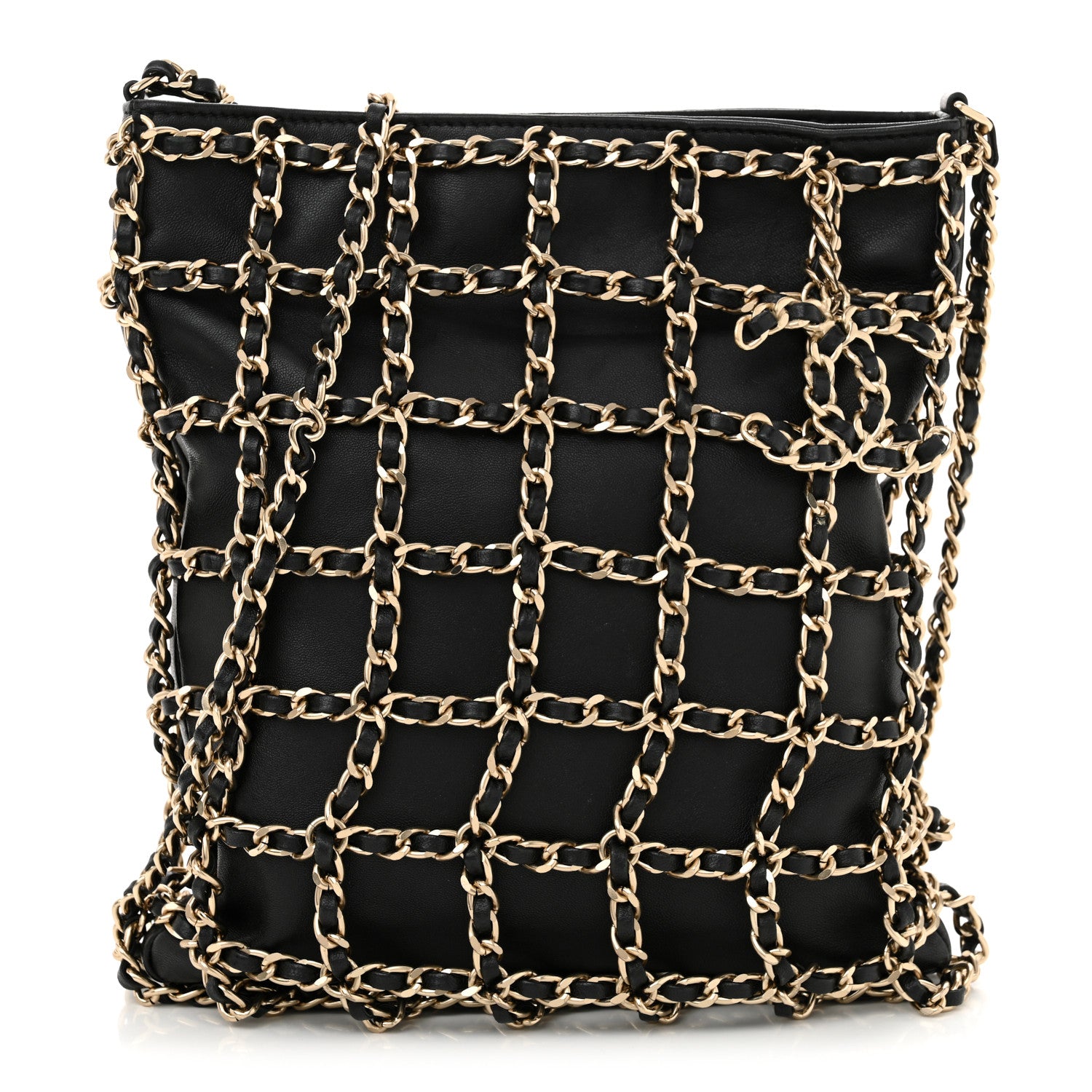 Chanel Lambskin Shopping Chain Tote Black 1 of 10