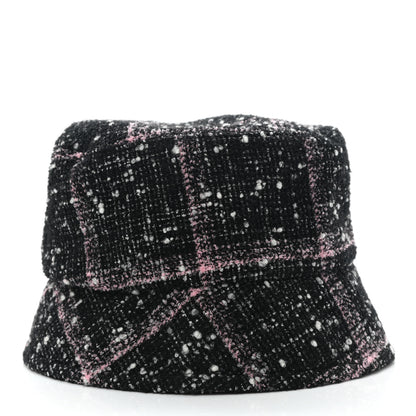 Chanel Tweed Bucket Hat M Black Pink 5 of 8