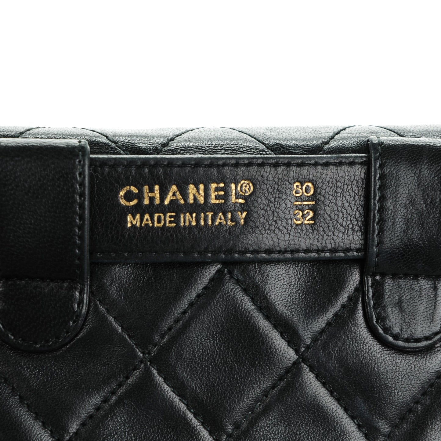Lambskin Quilted Flap Waist Belt Bag 80 32 Black
