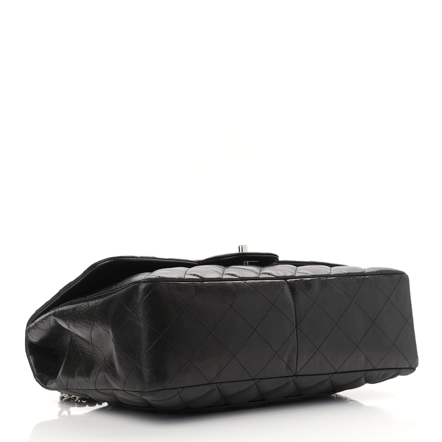 Lambskin Quilted Jumbo Flap Bijoux Chain Black