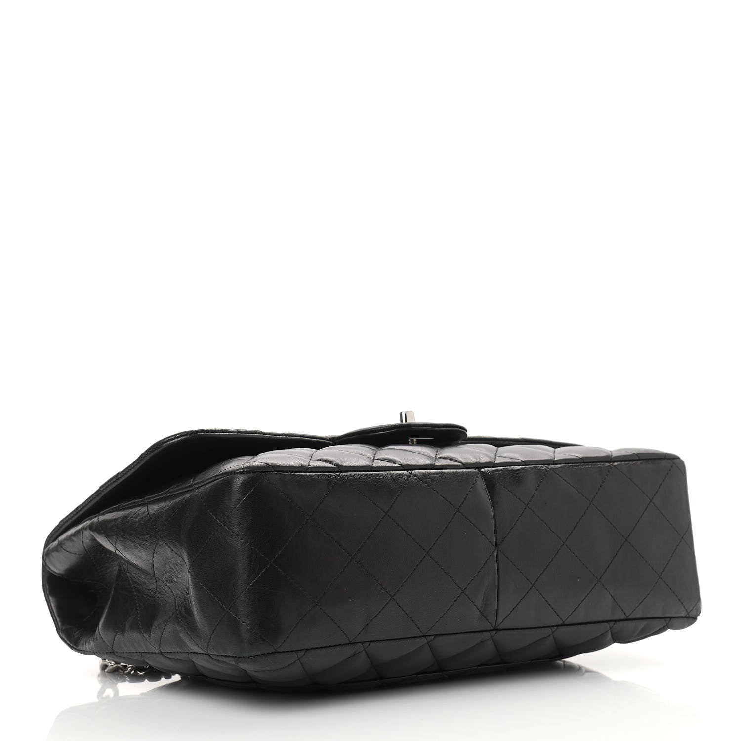 Chanel Lambskin Quilted Jumbo Flap Bijoux Chain Black 4 of 12