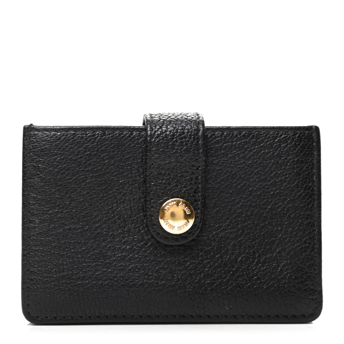 Goatskin Madras Accordion Card Holder Black