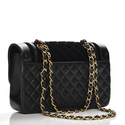 Chanel Metallic Lambskin Velvet Quilted Medium Flap Black 3 of 8