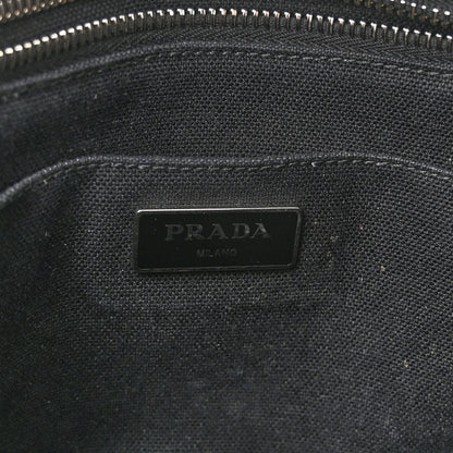 Prada Raffia Crochet Colorblock Medium Giardiniera Tote Black Fuoco 6 of 9