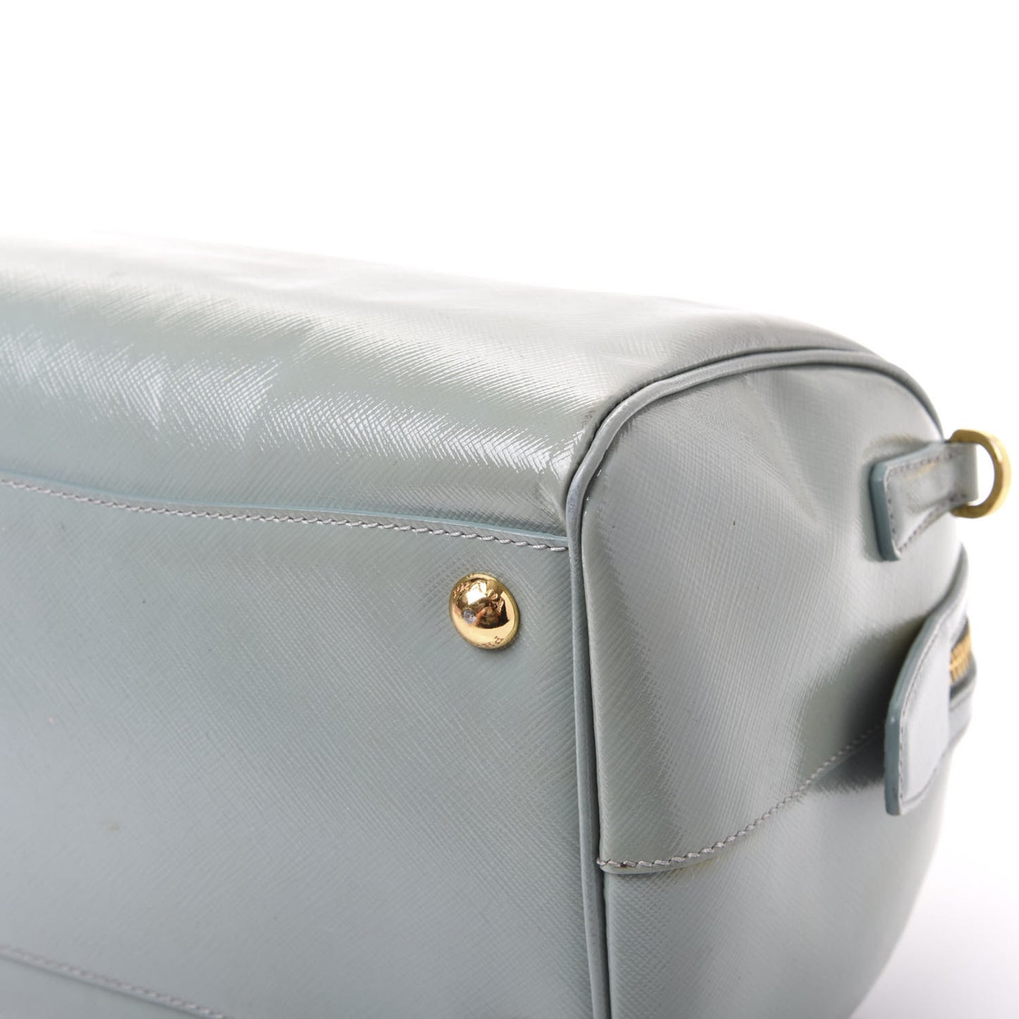 Saffiano Vernice Bowler Acquamarina