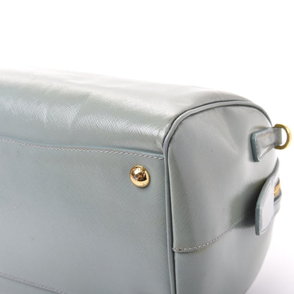 Prada Saffiano Vernice Bowler Acquamarina 6 of 13
