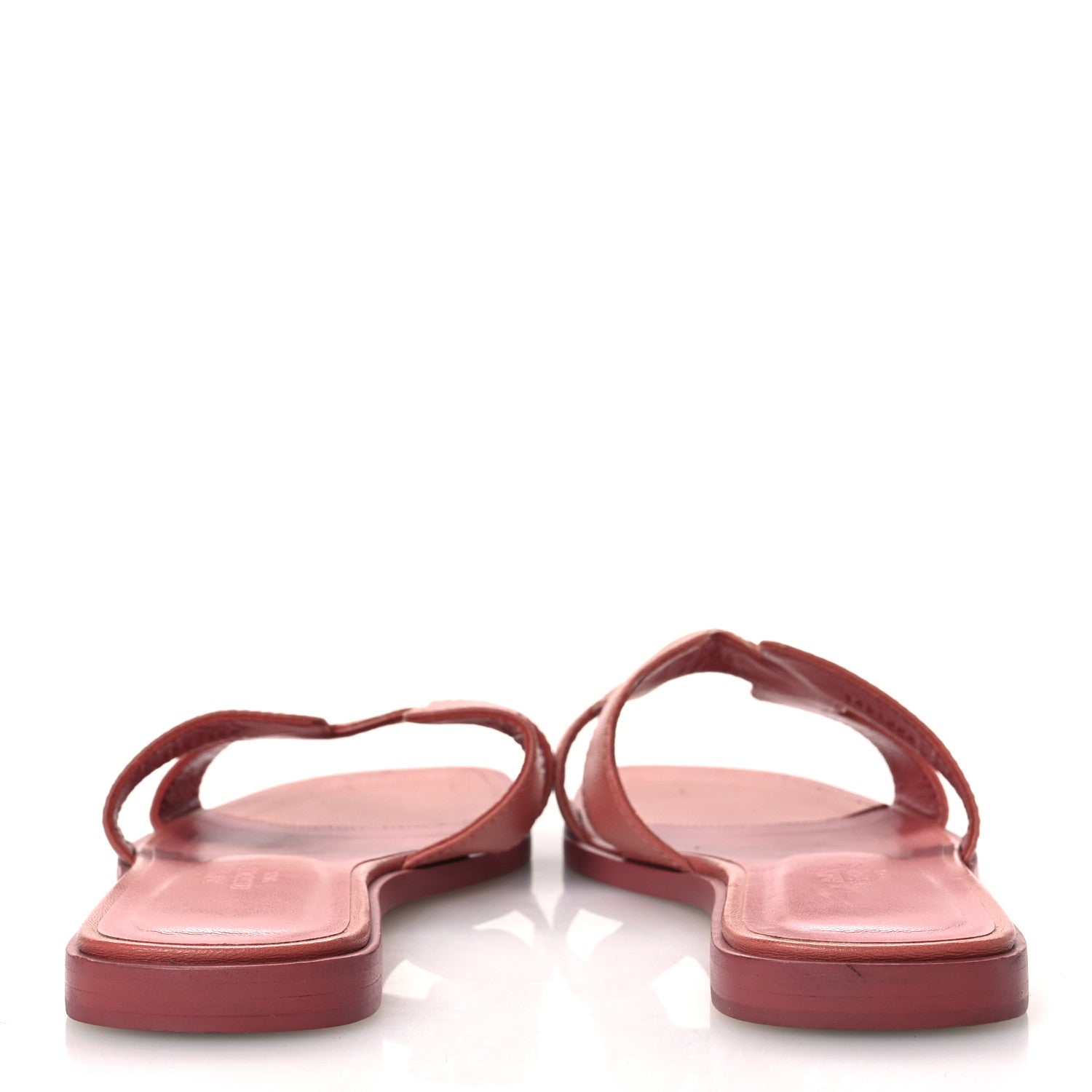 Hermes Goatskin Oran Sandals 37 Rouge Blush 6 of 13