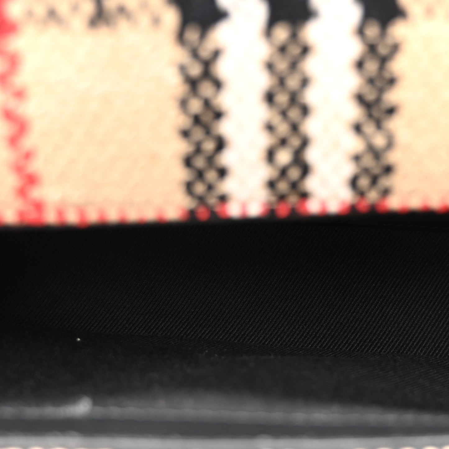 Calfskin Boucle Check Small Lola Chain Bag Archive Beige