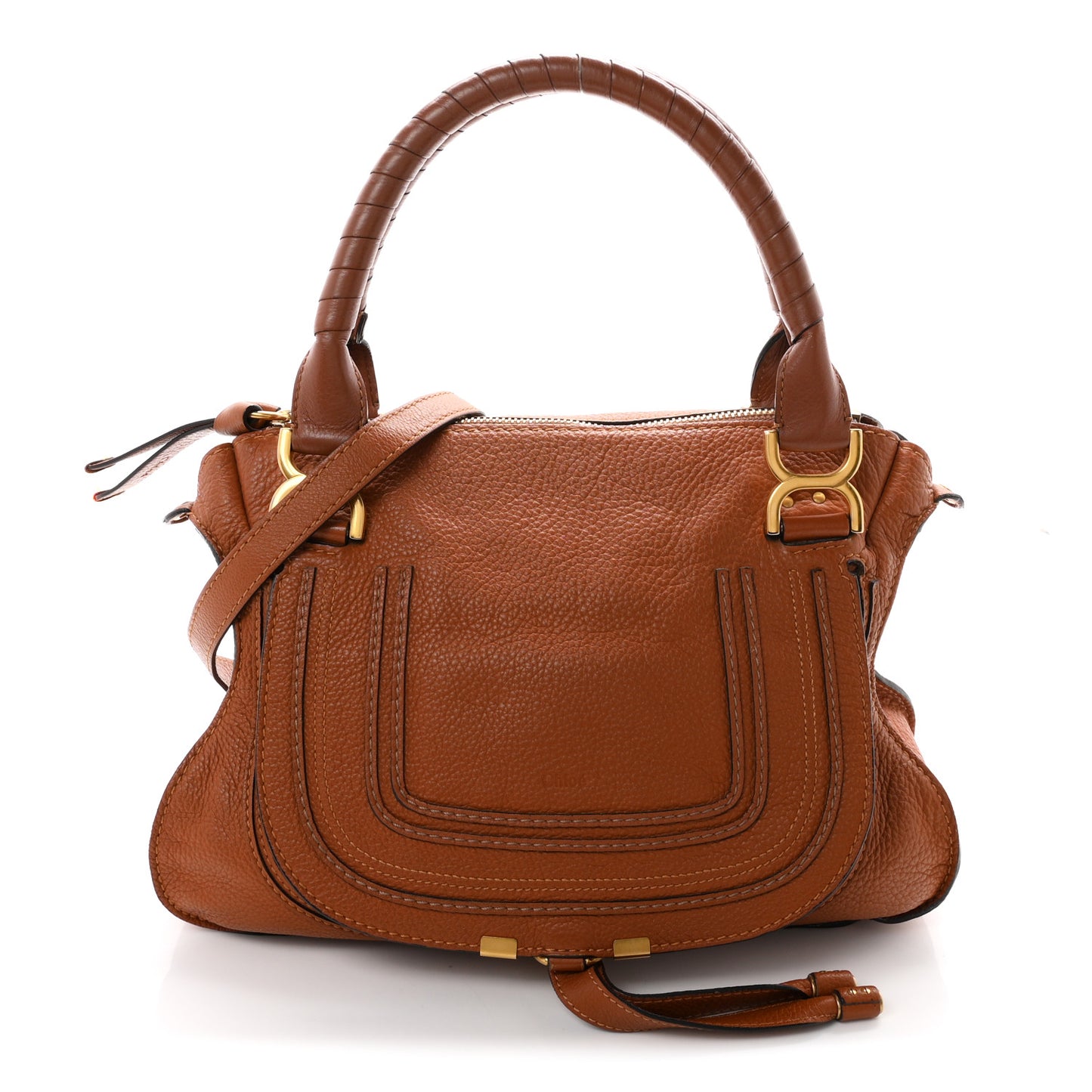 Calfskin Medium Marcie Satchel Tan