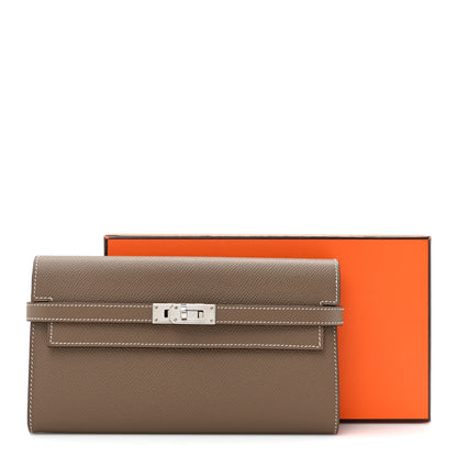 Hermes Epsom Kelly Longue Wallet Etoupe 10 of 10