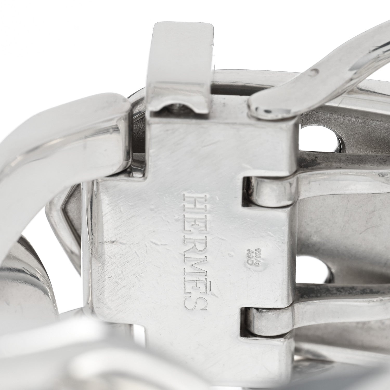 Hermes Sterling Silver Buckle Bracelet 3 of 3