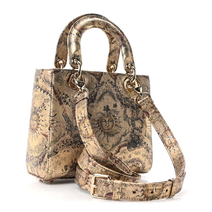Christian Dior Metallic Calfskin Small Toile de Jouy Soleil Gold 3 of 10