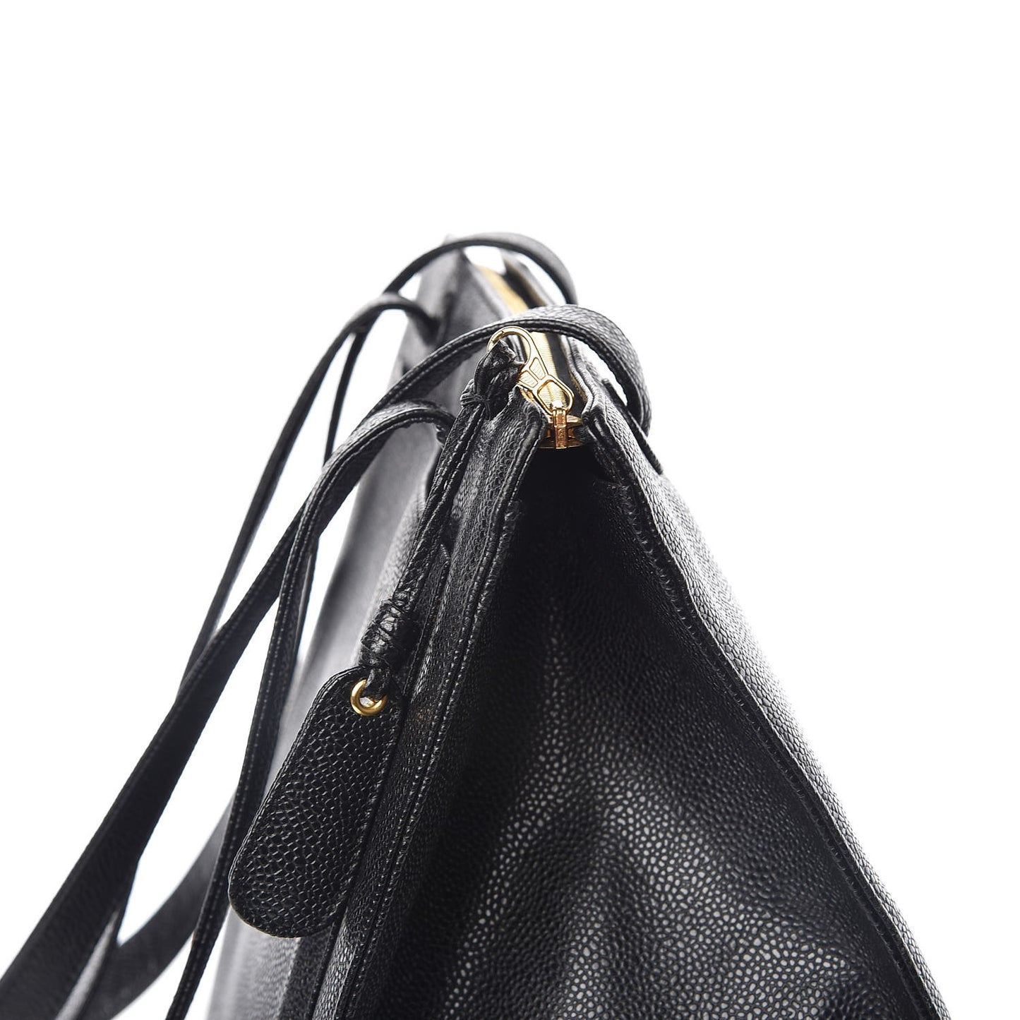 Caviar Large CC Shoulder Bag Black