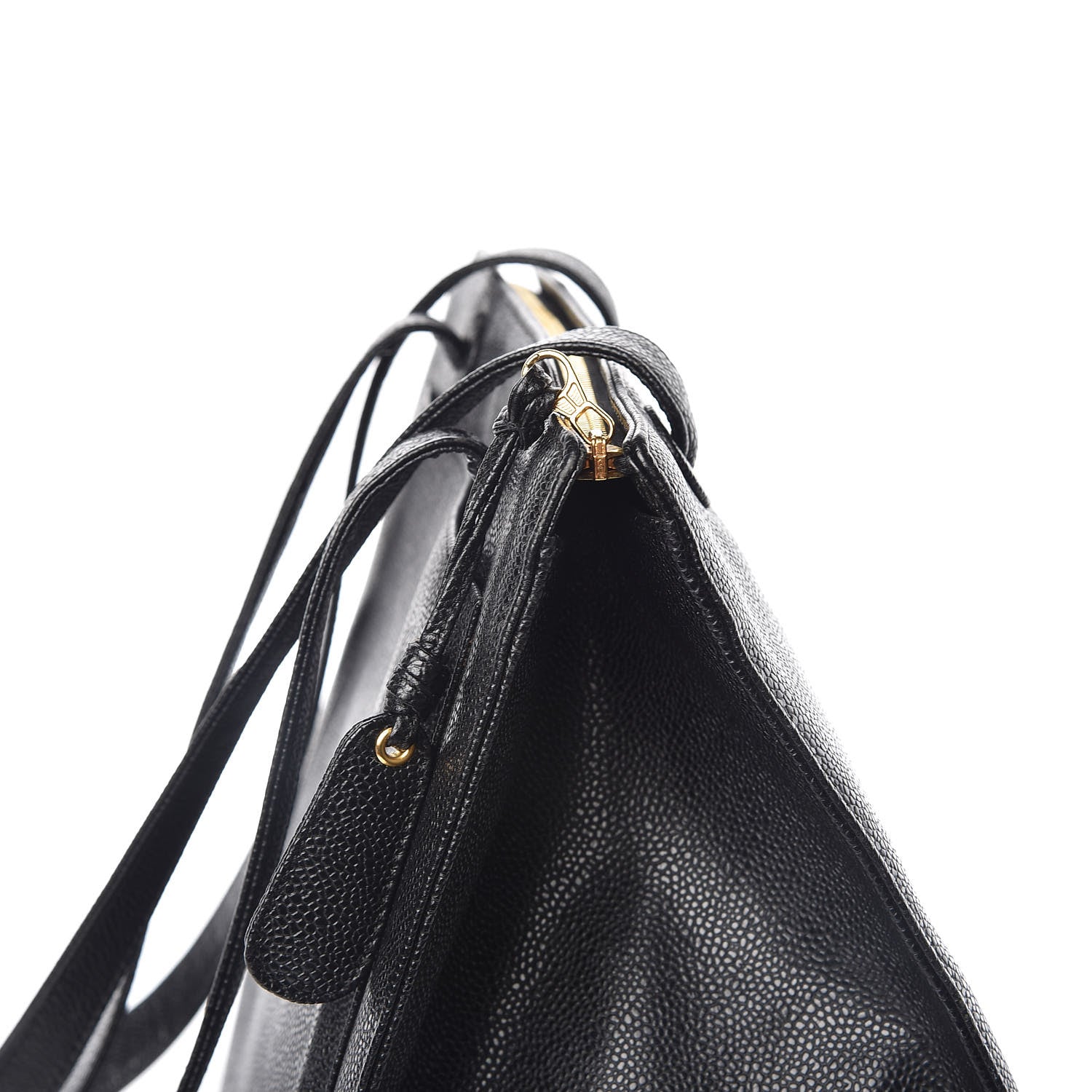 Chanel Caviar Large CC Shoulder Bag Black 12 of 13