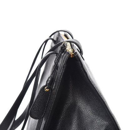 Chanel Caviar Large CC Shoulder Bag Black 12 of 13